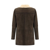 D'amico Brown Leather Coat